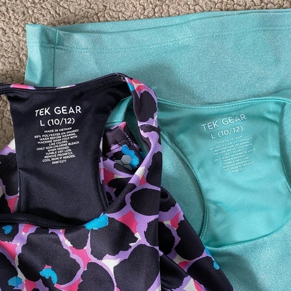 NWT Bundle of Girls Tek Gear Longline Sports Bra Size: 14-16 girl - Picture 6 of 6
